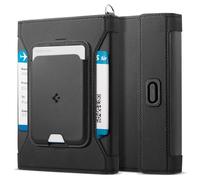 Spigen Life KD502 Magnetischer Reisepass Hülle mit MagSafe, abnehmbare Kartenhalter Doppel-Passport Holder mit RFID-Schutz, SIM-Kartenfächer und Karabiner - Schwarz