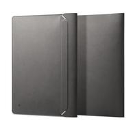 Spigen Valentinus Laptoptasche Hülle Tasche 15 15,6 16 Zoll, Leder Laptop Hülle Kompatibel mit MacBook Pro/Air, M1 / M2 / M3 / M4, Dell, Acer, ASUS, Hp, Lenovo, LG Gram usw - Grau