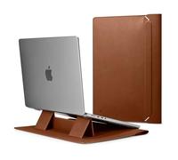 Spigen Valentinus S Laptoptasche Hülle Tasche 15 15,6 16 Zoll, Leder Laptop Hülle Kompatibel mit MacBook Pro/Air, M1 / M2 / M3, Dell, Acer, ASUS, Hp, Lenovo, LG Gram usw - Braun
