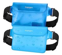 Spigen wasserdichte Tasche [Aqua Shield] [2 Stuck] Waterproof Bag Bauchtasche IPX8 kompatibel mit iPhone 16/15/14/13 Serien, Galaxy S25/S24/S23 und Allen Smartphones - Sea Blue
