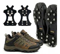 Spikes für Schuhe Winter - 10 Zähne Universal Steigeisen zum Überziehen, Anti-Rutsch für Wandern, Outdoor, Eisfischen auf Schnee und EIS. Für Damen und Herren (M)