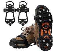 Spikes für Schuhe Winter, Anti Rutsch Schuhspikes Damen, Spikes Schuhe Schuhkrallen mit 10 Zähne, Steigeisen Ice Grips Klampen Eisspikes für Wandern Trail Running Trekking Winter Outdoor