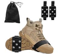 Spikes für Schuhe Winter, Anti Rutsch Schuhspikes Ice Schuhkrallen Eisspikes, Ice Klampen Steigeisen für Wanderschuhe, Spikes Schuhe Schuhkrallen mit 5 Zähne für Winter Wandern Schnee Eiswanderungen