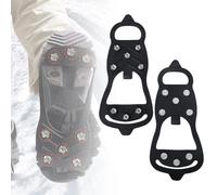 Spikes für Schuhe Winter, Anti Rutsch Schuhspikes mit 10 Anti Rutsch für Schuhe Winter, Steigeisen für Wandern Bergschuhe Stiefel (#A, L)