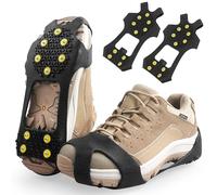 Spikes für Schuhe Winter, Anti-Rutsch Schuhspikes zum überziehen, 10 Edelstahlspikes, Überziehbares TPE-Schlupfdesign, Für EIS & Schnee, Schuhe Gr. 34-39 (M)