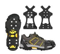 Spikes für Schuhe Winter, Anti Rutsch Spikes für Schuhe, Silikon Schuhspikes zum Überziehen, 10 Zähne Schuhe Spikes Glatteis für Spaziergänge, Angeln, Klettern und Wandern (M 35-39)