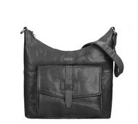 Spikes & Sparrow Bronco Beuteltasche schwarz, Leder, Damen