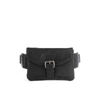 Spikes & Sparrow Bronco Gürteltasche schwarz, fein genarbtes Leder, Unisex