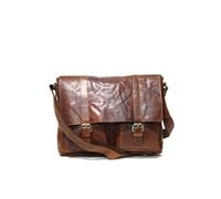 Spikes & Sparrow Laptop Messenger im Vintage Leder in Brandy