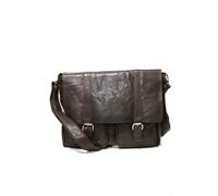 Spikes & Sparrow Laptop Messenger im Vintage Leder in Dunkelbraun