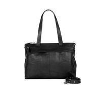Spikes & Sparrow Leren Laptop Schoudertas - 15.6 inch - Yasmijn - Zwart