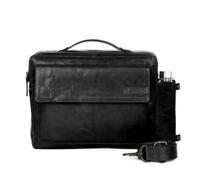 Spikes & Sparrow Leren Laptoptas - 15.6 inch - Henry - Zwart