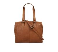 Shopper SPIKES & SPARROW "LAPTOP SHOULDERBAG", Damen, Gr. B/H/T: 40cm x 30cm x 8cm onesize, braun (cognac), Leder, unifarben, Taschen Shopper, echt Leder (87622314-0)