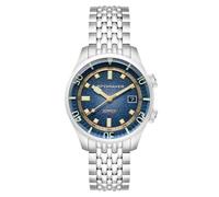 Spinnaker Bradner Automatik-Uhr für Herren, Japanisches Uhrwerk, Taucher Armbanduhr, 42 mm Edelstahlgehäuse, Armband aus Leder oder Edelstahl, wasserdicht 180 m, Pazifikblau - SP-5062-22