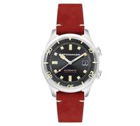 Spinnaker Bradner Automatik-Uhr für Herren, Japanisches Uhrwerk, Taucher Armbanduhr, 42 mm Edelstahlgehäuse, Armband aus Leder oder Edelstahl, wasserdicht 180 m, Schwarz - SP-5062-01