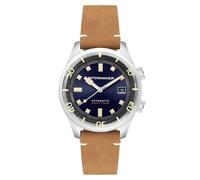 Spinnaker Bradner Automatik-Uhr für Herren, Japanisches Uhrwerk, Taucher Armbanduhr, 42 mm Edelstahlgehäuse, Armband aus Leder oder Edelstahl, wasserdicht 180 m, Wellenblau - SP-5062-05