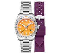 Spinnaker Croft 39 GMT Automatikuhr für Herren, limitierte Auflage, mit massivem Edelstahlarmband SP-5157, Solar Burst