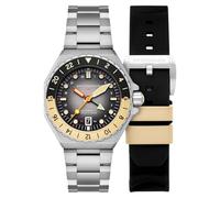 Spinnaker Dumas GMT Automatikuhr für Herren, 43 mm, mit massivem Edelstahlarmband SP-5119, Umgekehrtes Grau