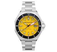 Spinnaker Dumas SP-5081 Herren-Armbanduhr, automatisch, 3 Zeiger, mit massivem Edelstahl-Armband, 44 mm, Hornet Yellow, Armband