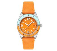 Spinnaker Fleuss SP-5055 Herren-Automatikuhr mit Lederband 43 mm, Üppige Orange, Riemen