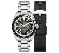 Spinnaker Herren-Armbanduhr 43 mm Fleuss Automatik Severn Edition mit massivem Edelstahlarmband SP-5118, Neoprenanzug, Schwarz, Armband