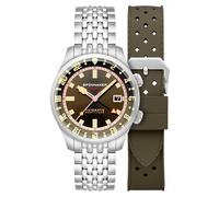 Spinnaker Bradner GMT SP-5121 Automatik Herrenuhr 42mm mit massivem Edelstahlarmband, Abbott Brown, Bradner Gmt Automatisch