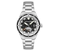Spinnaker HASS Automatik 4 Ocean Herren Armbanduhr mit massivem Edelstahlarmband SP-5172, Haie