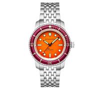 Spinnaker Herren 40 mm Fleuss 40 Automatikuhr mit massivem Edelstahlarmband SP-5133, Sonnenuntergang Bernstein