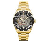 Spinnaker Herren 40mm Croft Mid Size Automatische Limitierte Auflage Medallion Black Watch mit skelettiertem Zifferblatt und Edelstahlarmband SP-5095-44