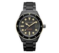 Spinnaker Herren 42mm Cahill Mid Size Automatik Onyx 3-Zeiger-Uhr mit massivem Edelstahlarmband SP-5075-33