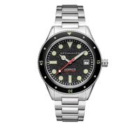 Spinnaker Herren 42mm Cahill Mid Size Automatik Sable Black 3-Zeiger-Uhr mit massivem Edelstahlarmband SP-5075-11