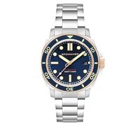 Spinnaker Herren 42mm Hull Diver Automatik Patriot Blue 3-Zeiger-Uhr mit Edelstahlarmband SP-5088-55