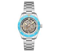 Spinnaker Herren-Automatikuhr Croft 42 Skelett mit massivem Edelstahlarmband SP-5134, Blaue Keramik, Armband