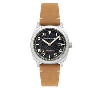 Spinnaker Hull California Automatische Uhr für Herren - Seiko NH35 Armbanduhr, 42 mm 316L-Edelstahlgehäuse, echtes Lederarmband, wasserdicht 100 m, Granitschwarz - SP-5071-01