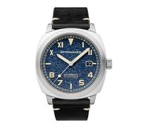 Spinnaker Hull California Automatische Uhr für Herren - Seiko NH35 Armbanduhr, 42 mm 316L-Edelstahlgehäuse, echtes Lederarmband, wasserdicht 100 m, Kobaltblau - SP-5071-02