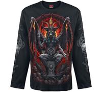 Spiral Baphomet Männer Langarmshirt schwarz M 100% Baumwolle Basics, Horror, Rockwear