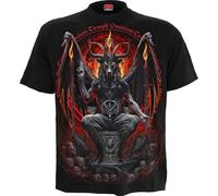Spiral Baphomet Männer T-Shirt schwarz M 100% Baumwolle Basics, Horror, Rockwear