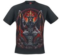 Spiral Baphomet Männer T-Shirt schwarz L 100% Baumwolle Basics, Horror, Rockwear