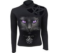 Spiral Black Cat Langarmshirt schwarz in XXL