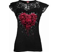 Spiral Bleeding Heart T-Shirt schwarz in 3XL