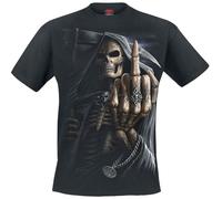 Spiral Bone Finger Männer T-Shirt schwarz 4XL 100% Baumwolle Basics, Horror, Rockwear, Totenköpfe