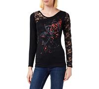 Spiral Burnt Rose Frauen Langarmshirt schwarz S 95% Viskose, 5% Elasthan Gothic, Rockwear