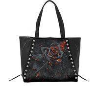 Spiral - BURNT ROSE - Tote Bag - hochwertiges PU-Kunstleder mit Nieten Gothic Handtasche Gothic geschenke