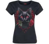 Spiral Cat's Love T-Shirt schwarz in S