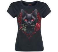 Spiral T-Shirt Cat's Love Frauen Schwarz 100% Baumwolle Gothic Rockwear XXL