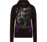 Spiral Cattitude Frauen Kapuzenpullover schwarz/lila XL 100% Baumwolle Katzen, Rockwear