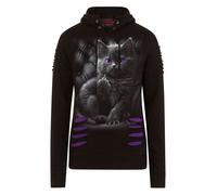 Spiral Cattitude Kapuzenpullover schwarz lila in S