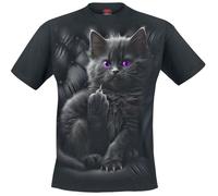 Spiral Unisex-T-Shirt Cattitude Schwarz Größe S