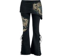 Spiral Celtic Dragon - F 2in1 Boot-Cut Leggings-Skirt Frauen Leggings schwarz L