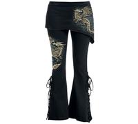 Spiral Celtic Dragon - F 2in1 Boot-Cut Leggings-Skirt Leggings schwarz in L